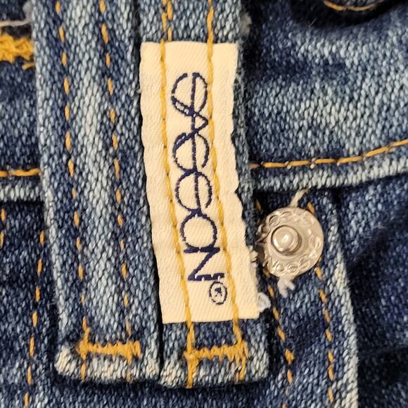 SASSON Tapered Denim Jeans Womens 2/3 26x26 TALON Zip Retro - Picture 6 of 16